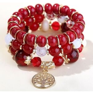 3 Boho Bracelets Handcrafted Beaded